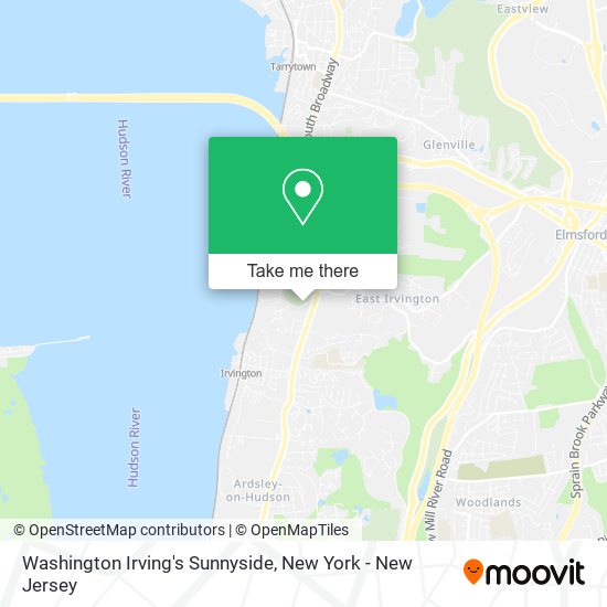 Mapa de Washington Irving's Sunnyside