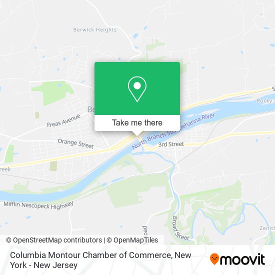 Columbia Montour Chamber of Commerce map