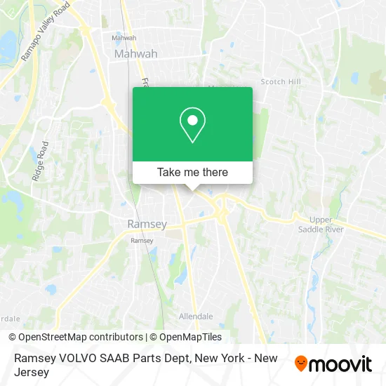 Ramsey VOLVO SAAB Parts Dept map