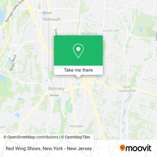 Red Wing Shoes map