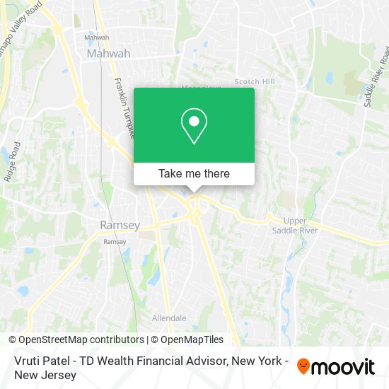 Mapa de Vruti Patel - TD Wealth Financial Advisor