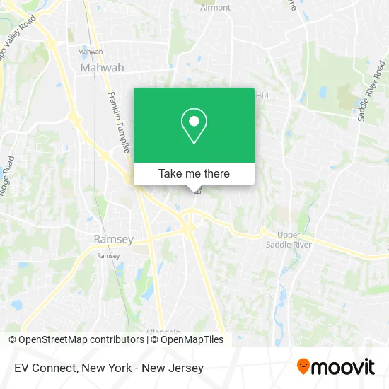 EV Connect map