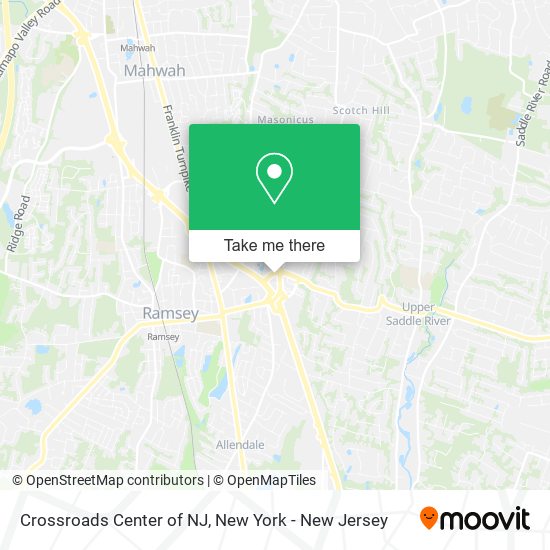 Crossroads Center of NJ map