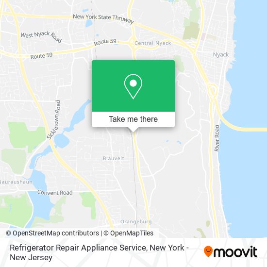 Refrigerator Repair Appliance Service map