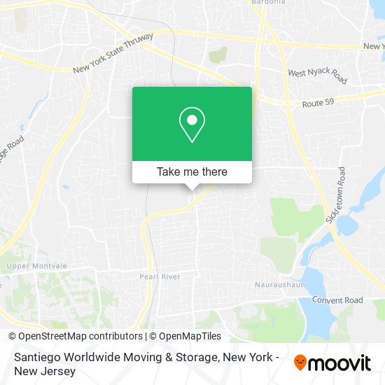 Santiego Worldwide Moving & Storage map