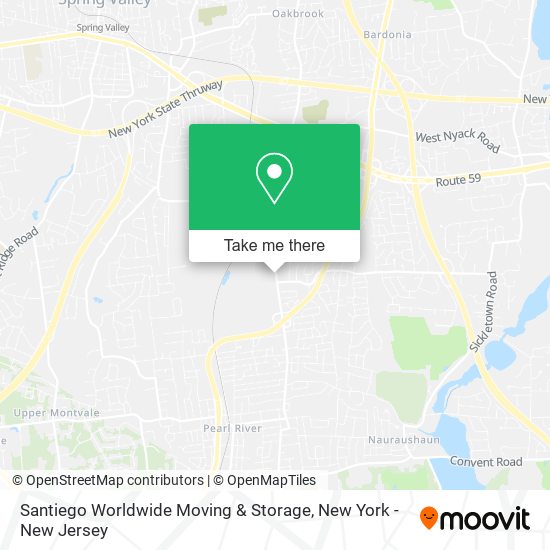 Santiego Worldwide Moving & Storage map