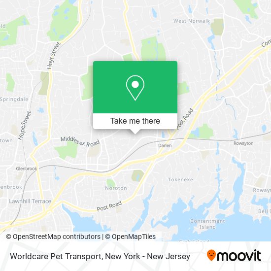 Worldcare Pet Transport map