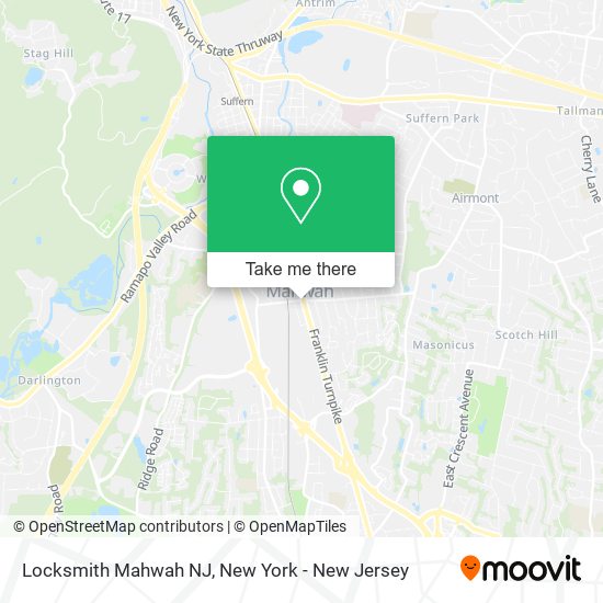 Locksmith Mahwah NJ map