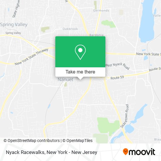 Nyack Racewalks map