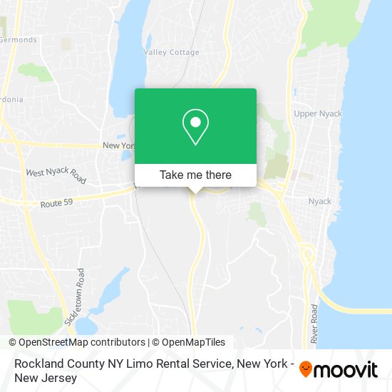 Mapa de Rockland County NY Limo Rental Service