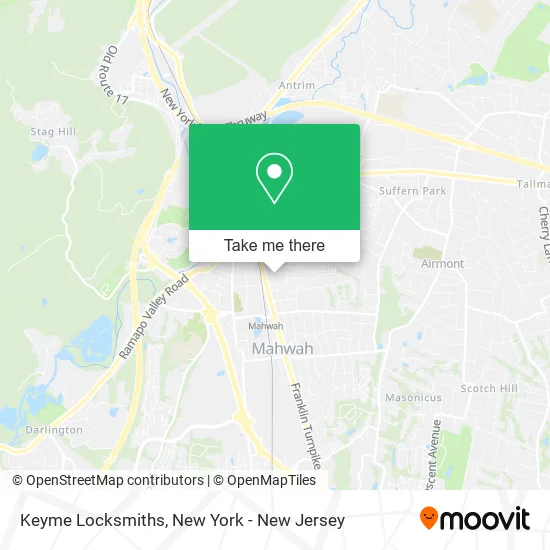 Keyme Locksmiths map