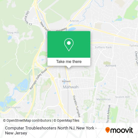 Computer Troubleshooters North NJ map