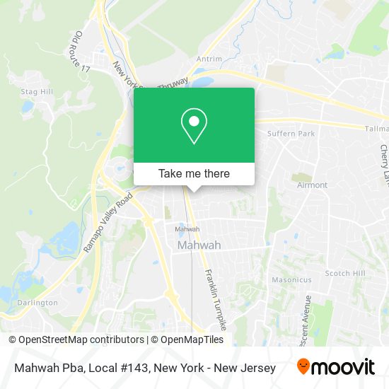 Mapa de Mahwah Pba, Local #143