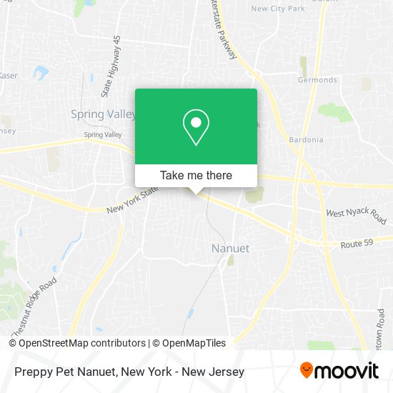 Mapa de Preppy Pet Nanuet