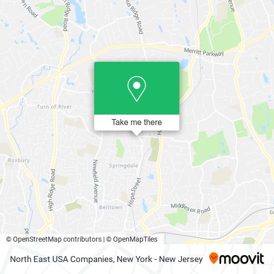 North East USA Companies map