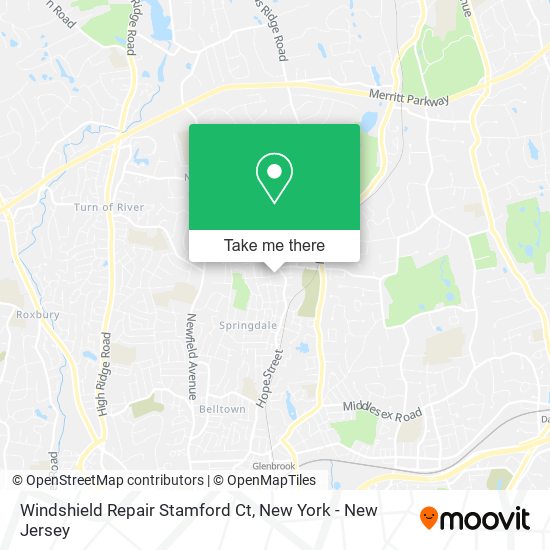 Mapa de Windshield Repair Stamford Ct