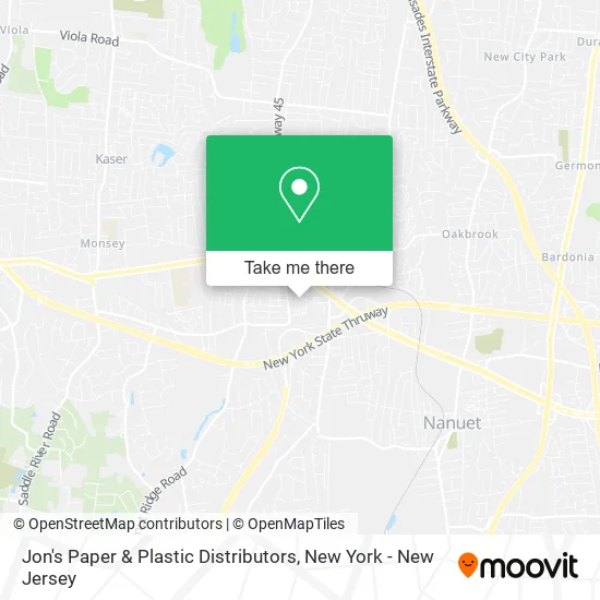 Jon's Paper & Plastic Distributors map