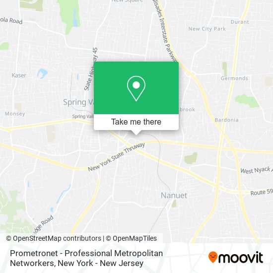 Prometronet - Professional Metropolitan Networkers map