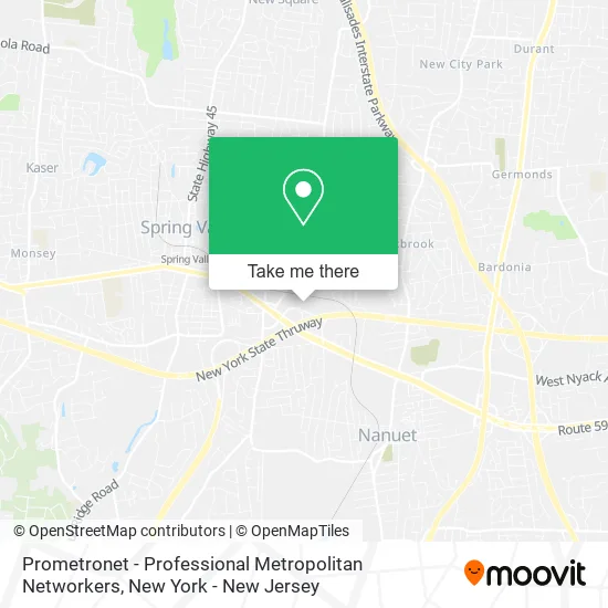 Mapa de Prometronet - Professional Metropolitan Networkers