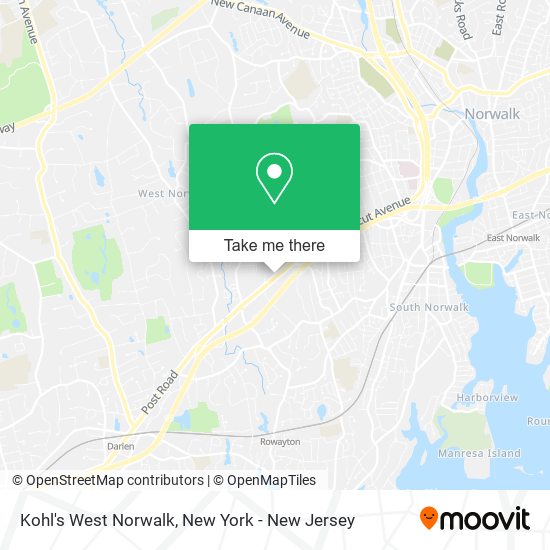 Kohl's West Norwalk map