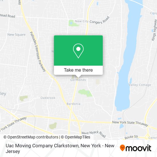 Uac Moving Company Clarkstown map