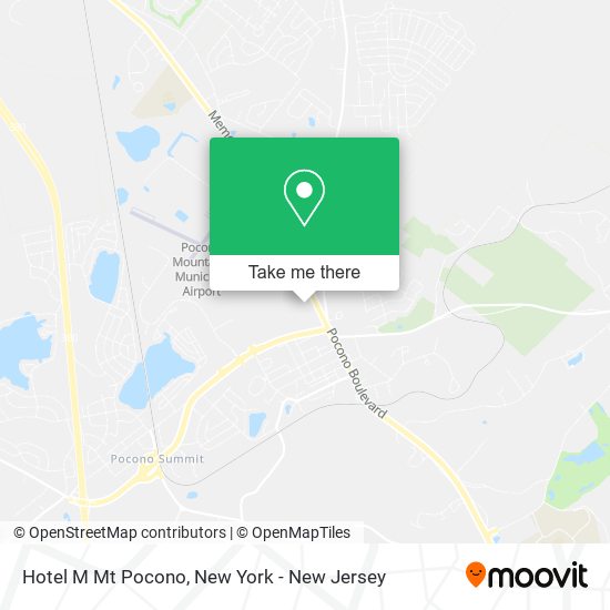 Hotel M Mt Pocono map