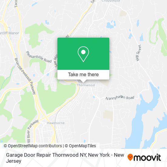 Garage Door Repair Thornwood NY map