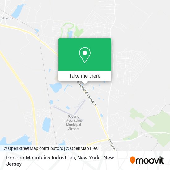Mapa de Pocono Mountains Industries