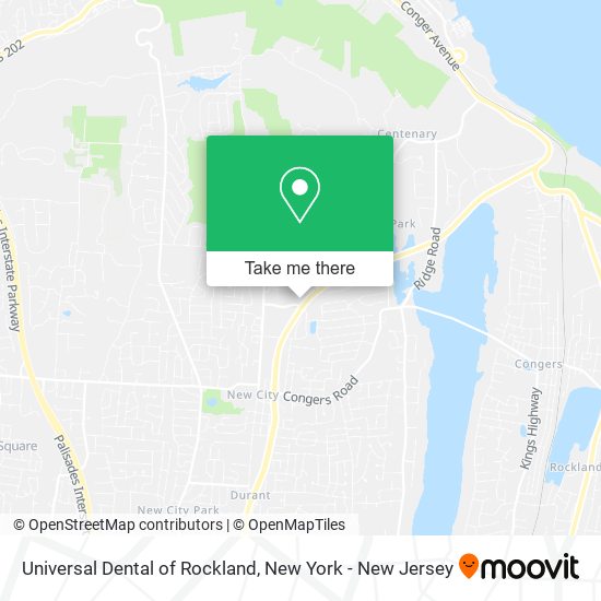 Mapa de Universal Dental of Rockland