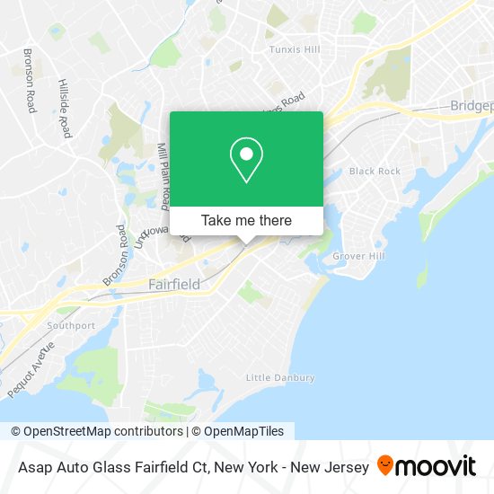 Mapa de Asap Auto Glass Fairfield Ct