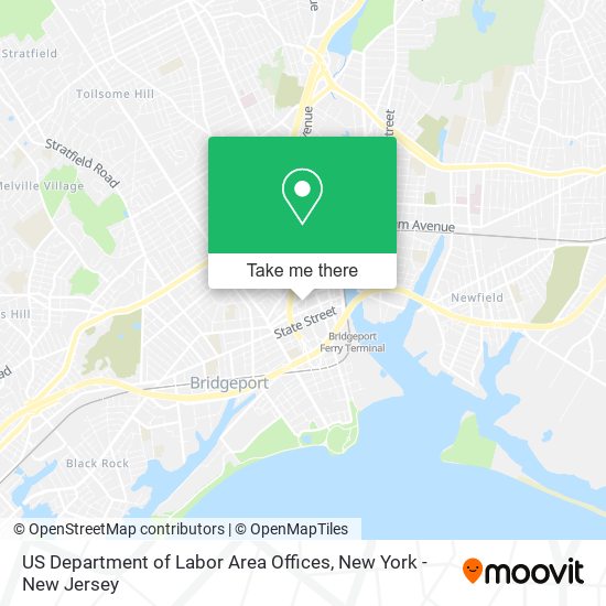 Mapa de US Department of Labor Area Offices