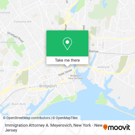Immigration Attorney A. Meyerovich map