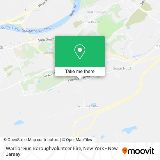 Mapa de Warrior Run Boroughvolunteer Fire