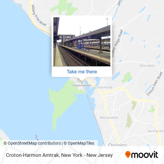 Mapa de Croton-Harmon Amtrak