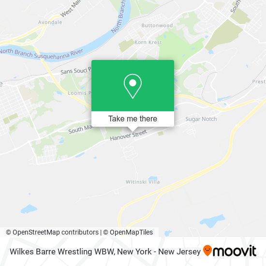 Wilkes Barre Wrestling WBW map