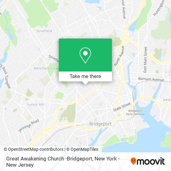 Great Awakening Church -Bridgeport map