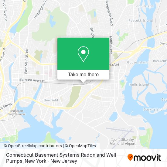 Connecticut Basement Systems Radon and Well Pumps map