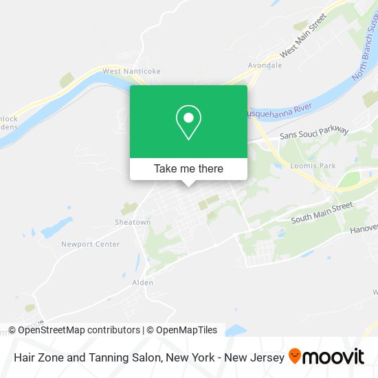 Hair Zone and Tanning Salon map