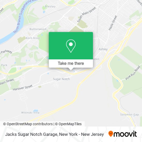 Mapa de Jacks Sugar Notch Garage