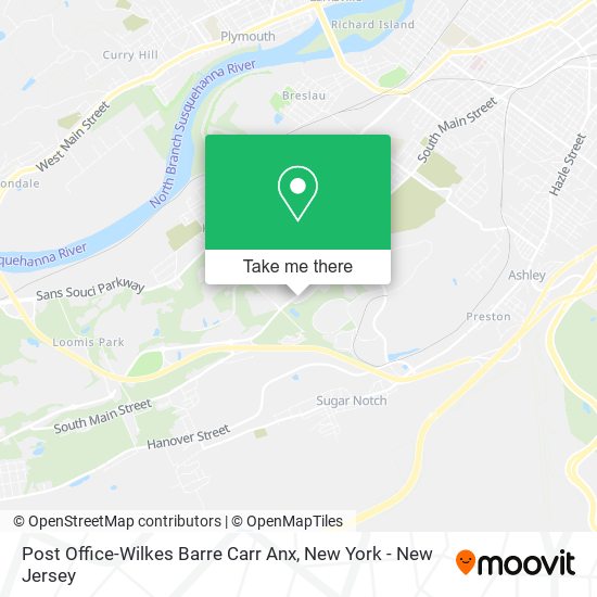 Post Office-Wilkes Barre Carr Anx map