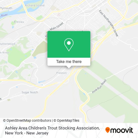 Ashley Area Children's Trout Stocking Association map