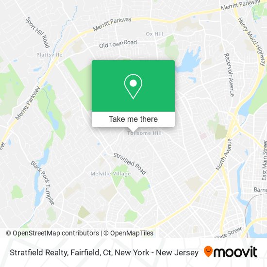 Stratfield Realty, Fairfield, Ct map
