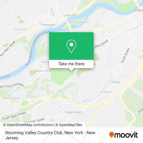 Mapa de Wyoming Valley Country Club
