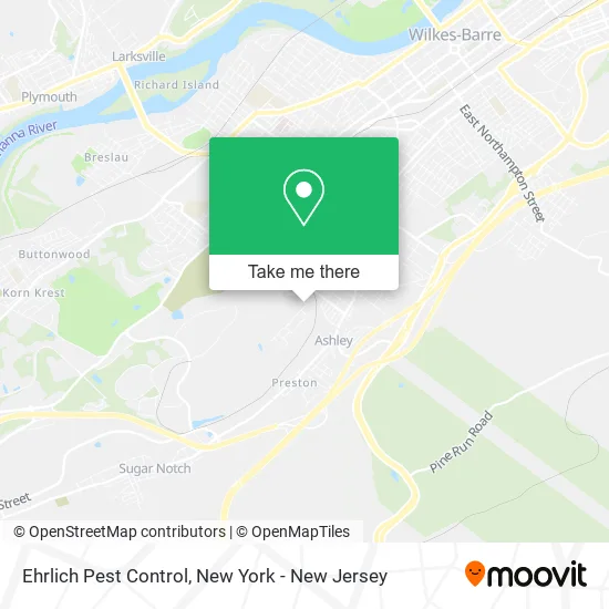 Ehrlich Pest Control map