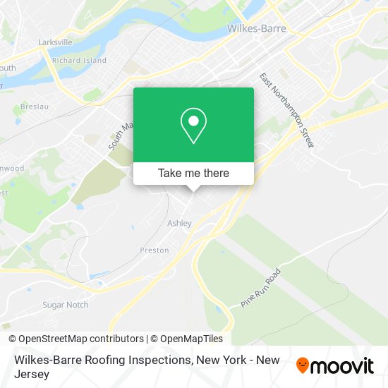 Wilkes-Barre Roofing Inspections map