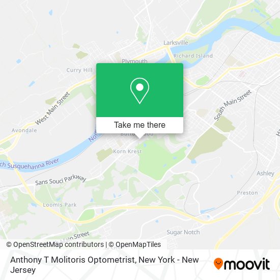 Anthony T Molitoris Optometrist map
