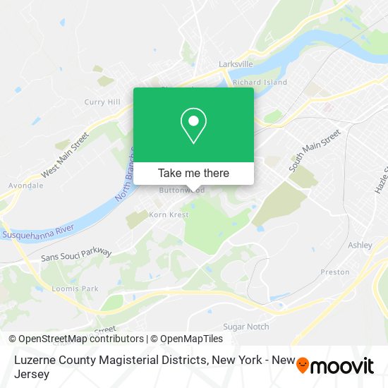 Luzerne County Magisterial Districts map