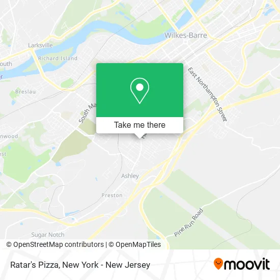 Ratar's Pizza map