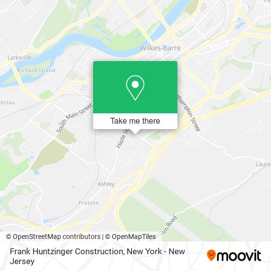 Frank Huntzinger Construction map
