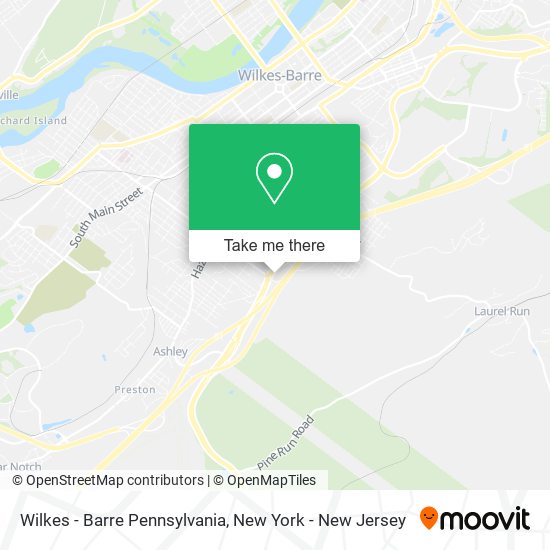 Wilkes - Barre Pennsylvania map